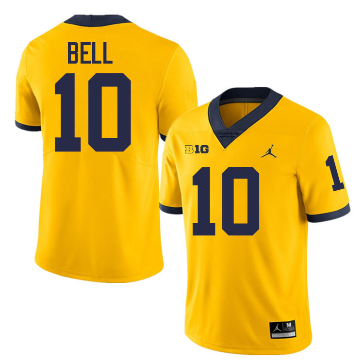 Kendrick Bell Michigan Jersey,Michigan Wolverines #10 Kendrick Bell College Football Jersey Youth-Maize